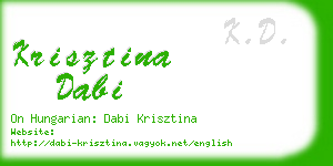 krisztina dabi business card